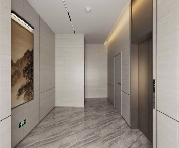 New Chinese Style Office Elevator Hall-ID:185709009