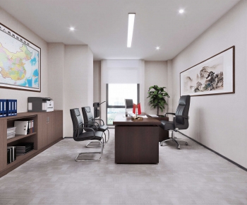 New Chinese Style Manager's Office-ID:694000017