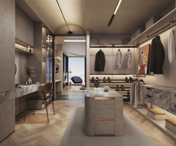 Modern Clothes Storage Area-ID:576642991