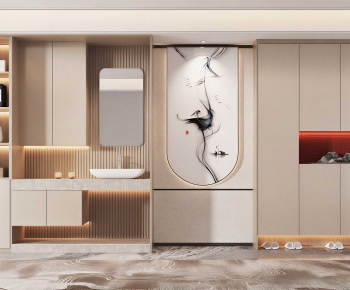 New Chinese Style Shoe Cabinet-ID:395850901