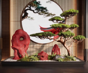 New Chinese Style Plant Landscaping-ID:423832893