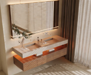 Modern Bathroom Cabinet-ID:195566892