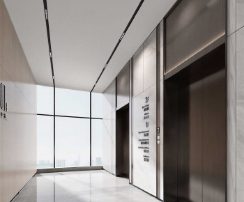 Modern Office Elevator Hall-ID:942800025