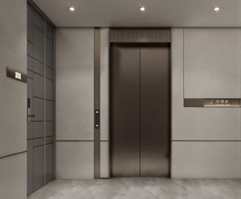 Modern Office Elevator Hall-ID:122545002