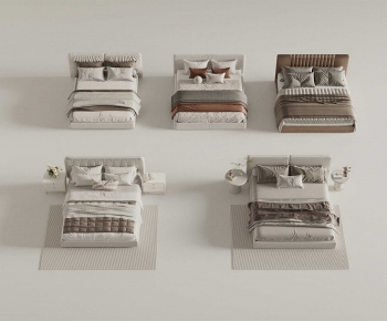 Modern Double Bed-ID:662957915