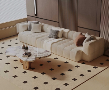 Modern Three-seat Sofa-ID:958774098