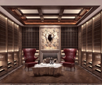 Industrial Style Wine Cellar/Wine Tasting Room-ID:923508881