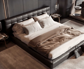 Modern Double Bed-ID:925879573