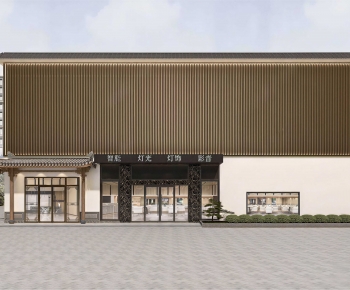 New Chinese Style Facade Element-ID:474809897