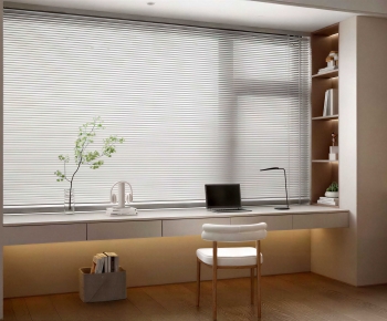 Modern Computer Desk And Chair-ID:780643949