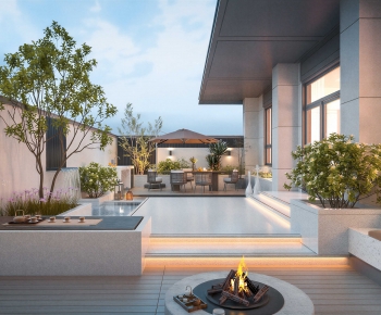 Modern Courtyard/landscape-ID:127520088