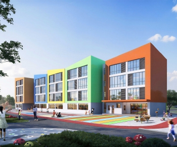 Modern School Building-ID:266144991