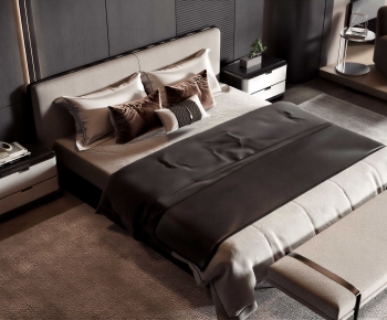 Modern Double Bed-ID:505655056