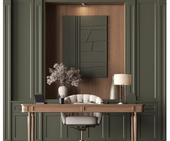 Modern Computer Desk And Chair-ID:977989919