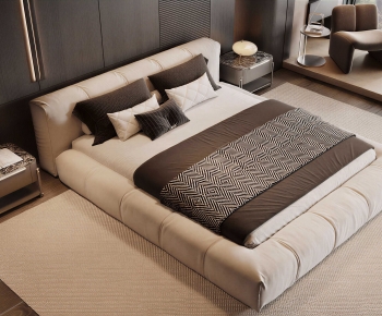 Modern Double Bed-ID:974992991