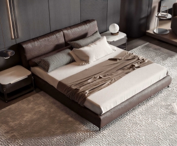 Modern Double Bed-ID:882899889
