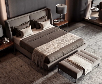 Modern Double Bed-ID:408777007
