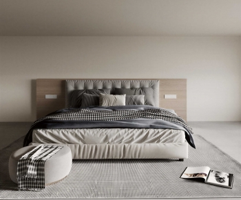 Modern Double Bed-ID:411147123