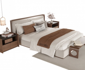 Modern Double Bed-ID:753653059