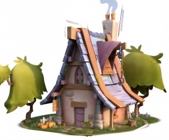 Modern Cartoon House-ID:367857937