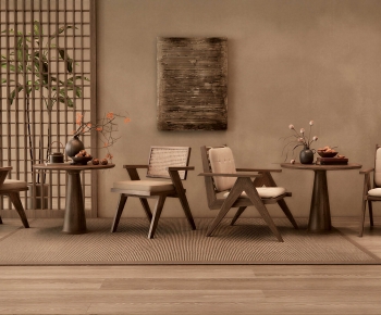 Wabi-sabi Style Leisure Table And Chair-ID:193824055