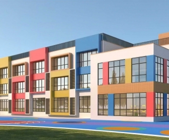 Modern School Building-ID:684600113