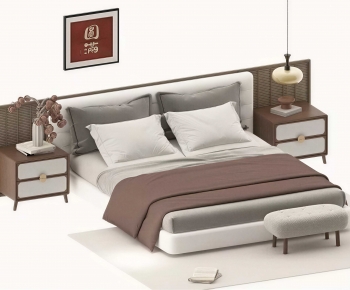 Modern Double Bed-ID:539551028