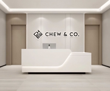 Modern Office Reception Desk-ID:545171021