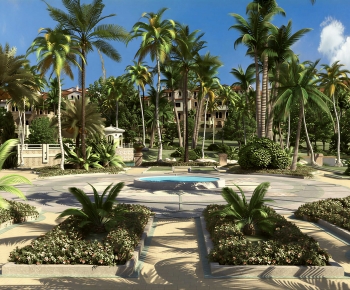 European Style Courtyard/landscape-ID:186064008