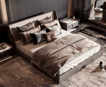 Modern Double Bed-ID:487632041