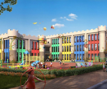 Modern School Building-ID:641423941