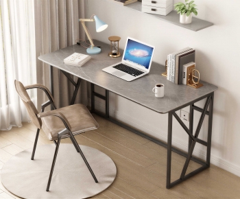 Modern Computer Desk And Chair-ID:655184035
