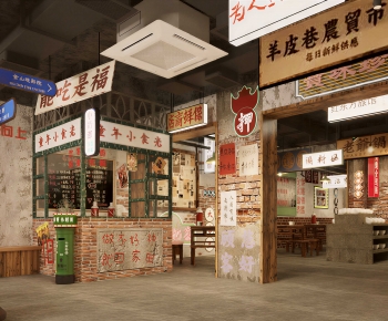 Retro Style Commercial Street-ID:559911017