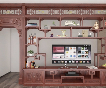 Chinese Style TV Cabinet-ID:595042948