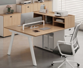 Modern Office Desk And Chair-ID:208899029