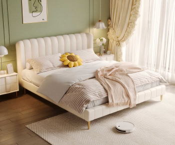 Modern Double Bed-ID:217559105