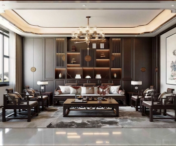 Chinese Style A Living Room-ID:849437959