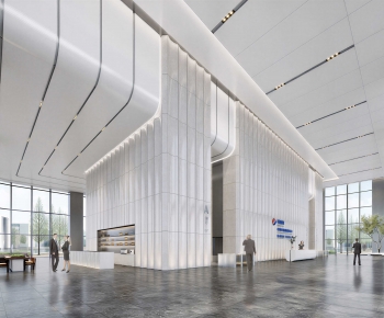 Modern Office Reception Desk-ID:735255009