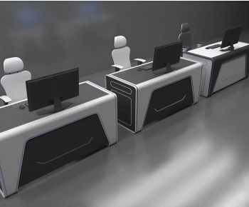 Modern Office Desk And Chair-ID:405453927