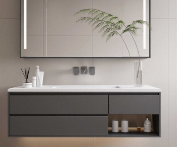 Modern Bathroom Cabinet-ID:129175909