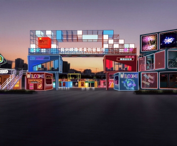 Modern Facade Element-ID:182079082