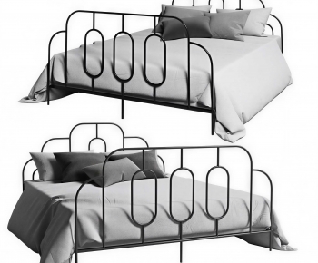 Modern Double Bed-ID:886394024