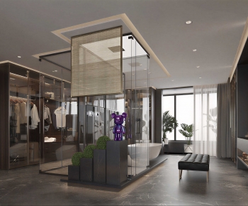 Modern Clothes Storage Area-ID:146986017