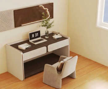 Modern Computer Desk And Chair-ID:111974953