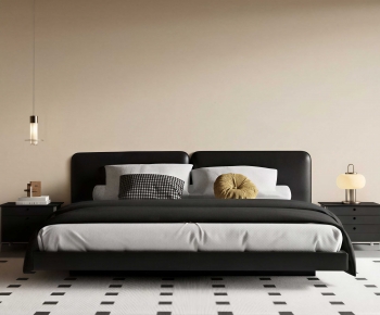 Modern Double Bed-ID:865782986