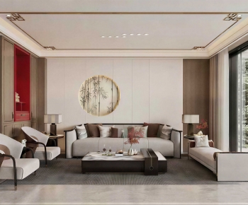 New Chinese Style A Living Room-ID:274022104