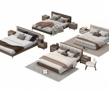 Modern Double Bed-ID:812133073
