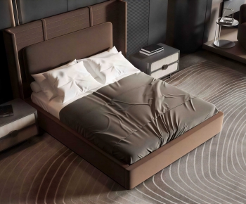 Modern Double Bed-ID:636950979