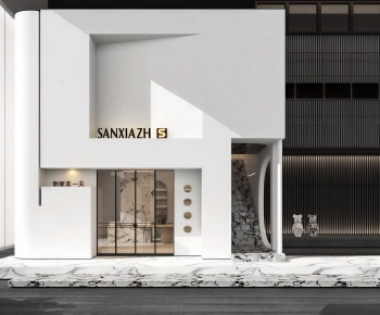 Modern Facade Element-ID:438862097