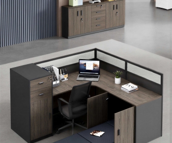 Modern Office Desk And Chair-ID:754746917